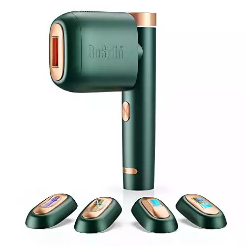 BoSidin Pro Permanent Hair Removal Device, Precision for Facial Peach Fuzz, Underarms, Bikini Line and Legs (Green)